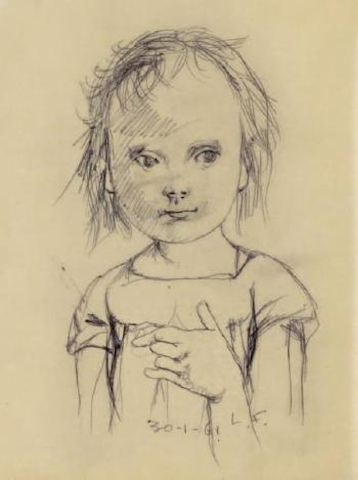 Fillette se designant by Leonard Tsuguharu Foujita