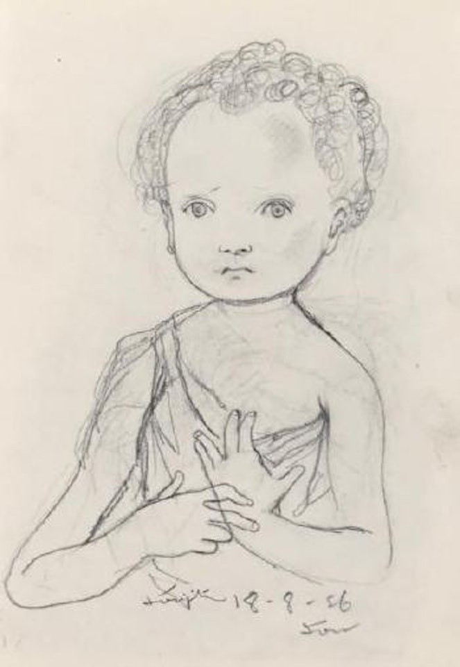 Petit enfant bouclé by Leonard Tsuguharu Foujita