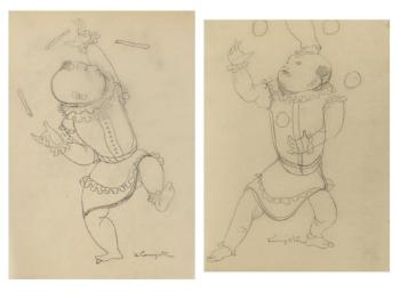 L'equilibriste. Le jongleur by Leonard Tsuguharu Foujita
