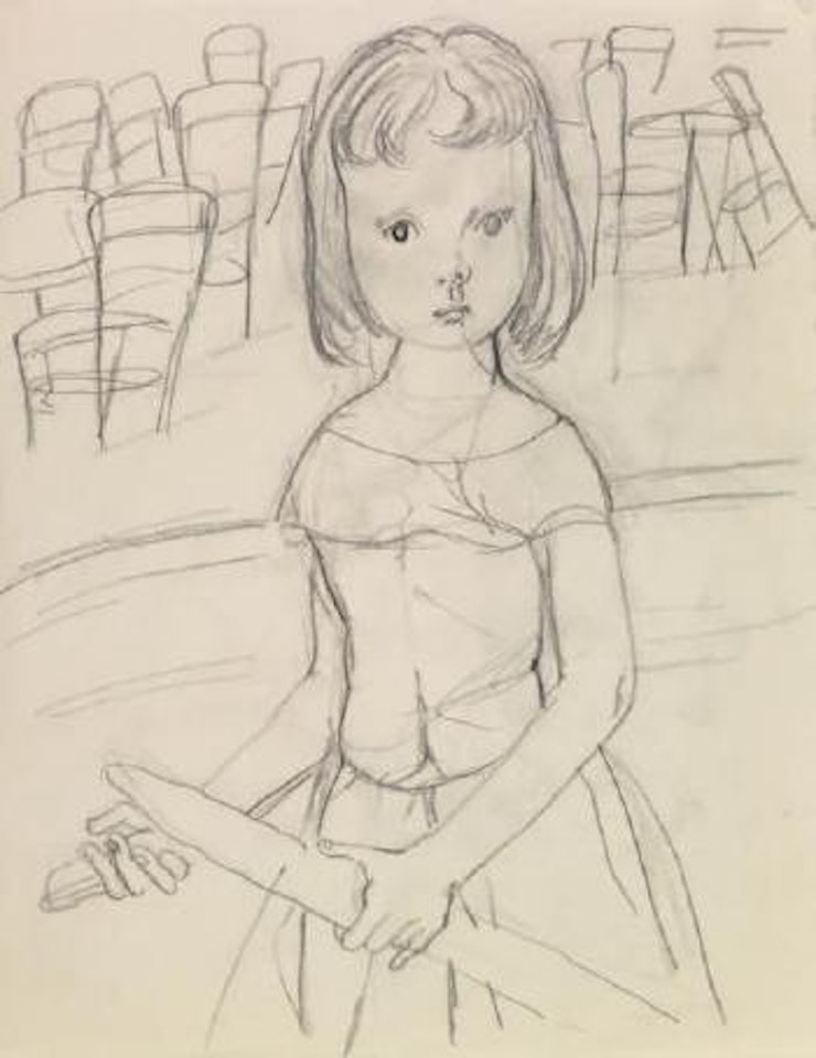 Petite fille à la baguette by Leonard Tsuguharu Foujita