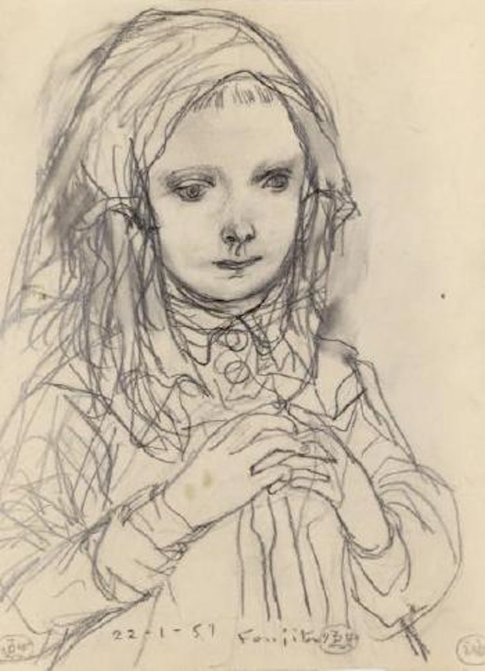 Petite fille priant by Leonard Tsuguharu Foujita