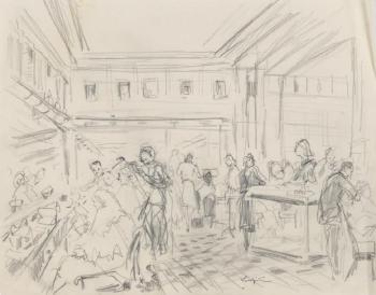 Le café by Leonard Tsuguharu Foujita