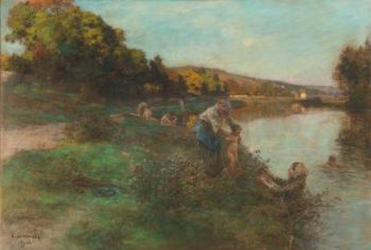 La Baignade by Léon Augustin Lhermitte