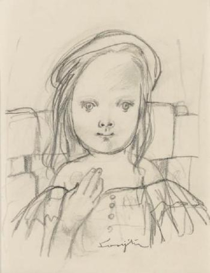 Petite fille au beret by Leonard Tsuguharu Foujita