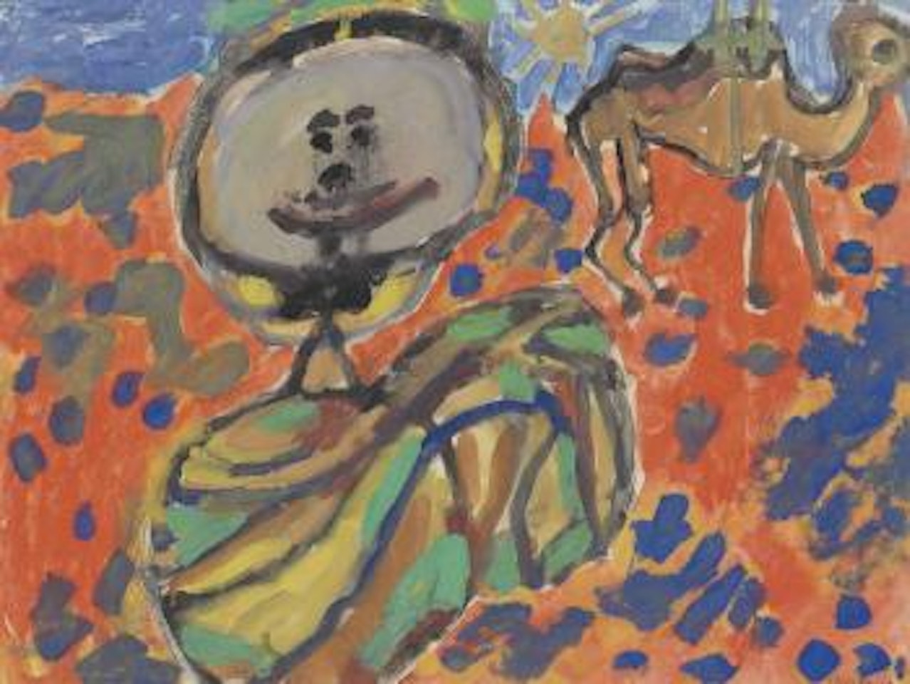 Arabe au chameau bÃ¢tÃ© by Jean Dubuffet