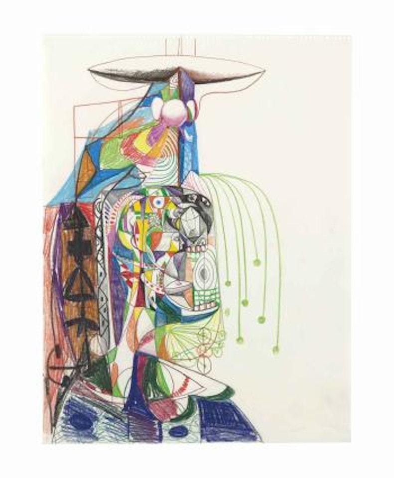 Multicolored Abstract Portrait by George Condo