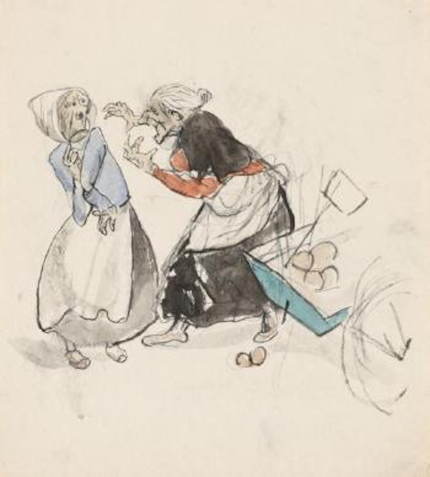 Les mégères au marché by Leonard Tsuguharu Foujita