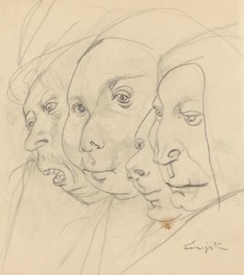 Visages de grotesques by Leonard Tsuguharu Foujita