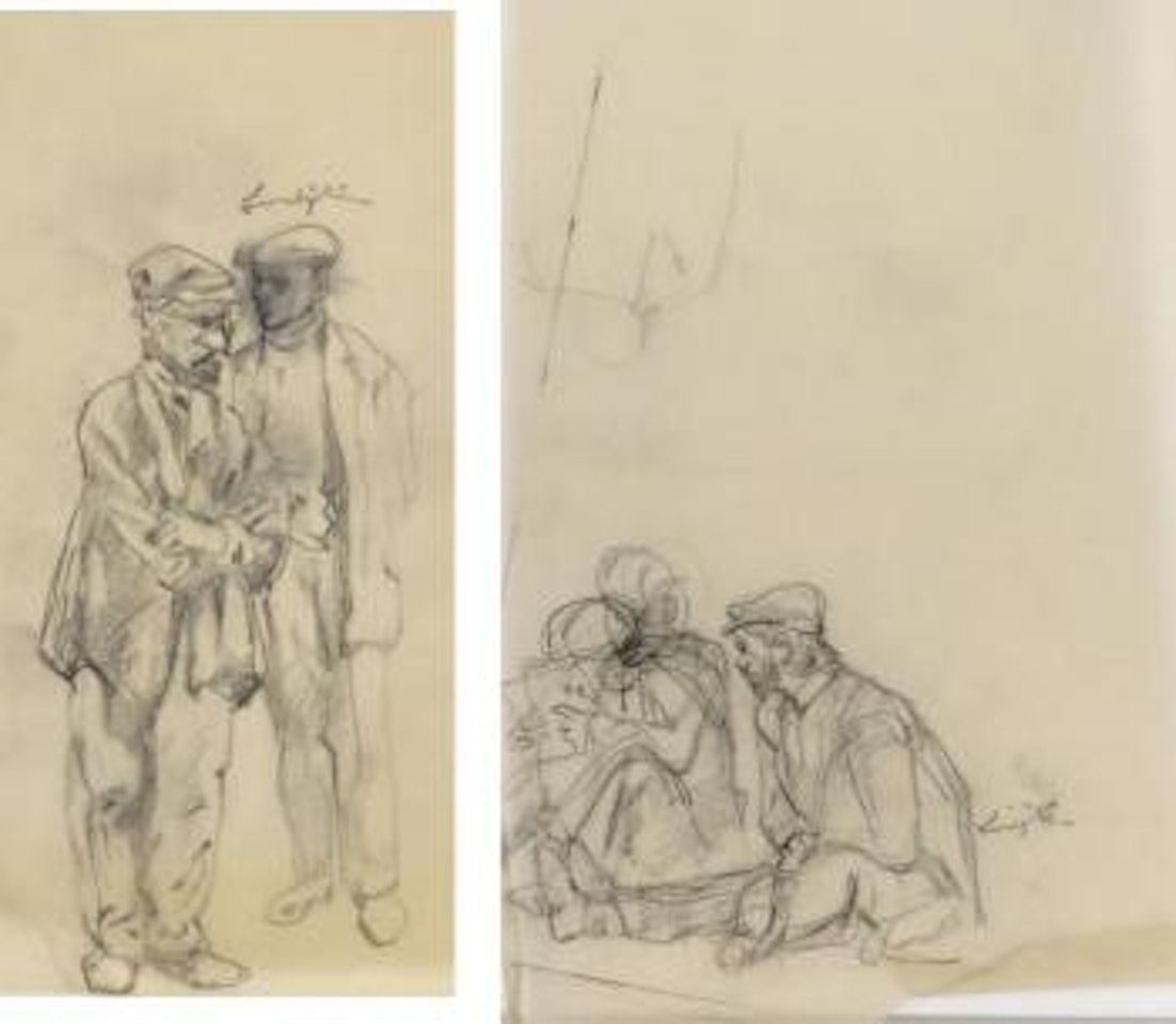 Les clochards. Deux hommes by Leonard Tsuguharu Foujita