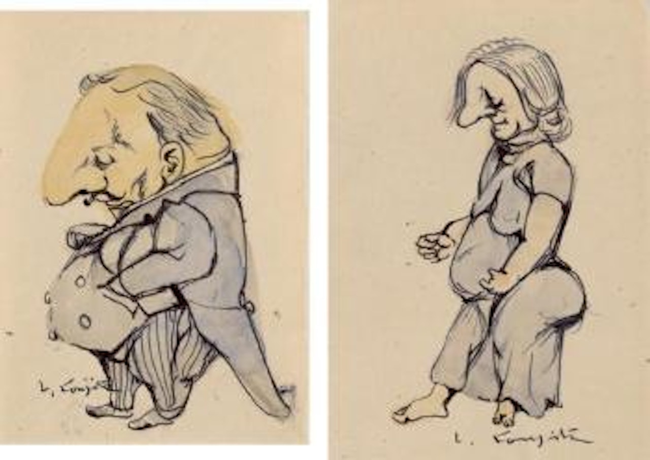 Le notable. Petite vieille by Leonard Tsuguharu Foujita