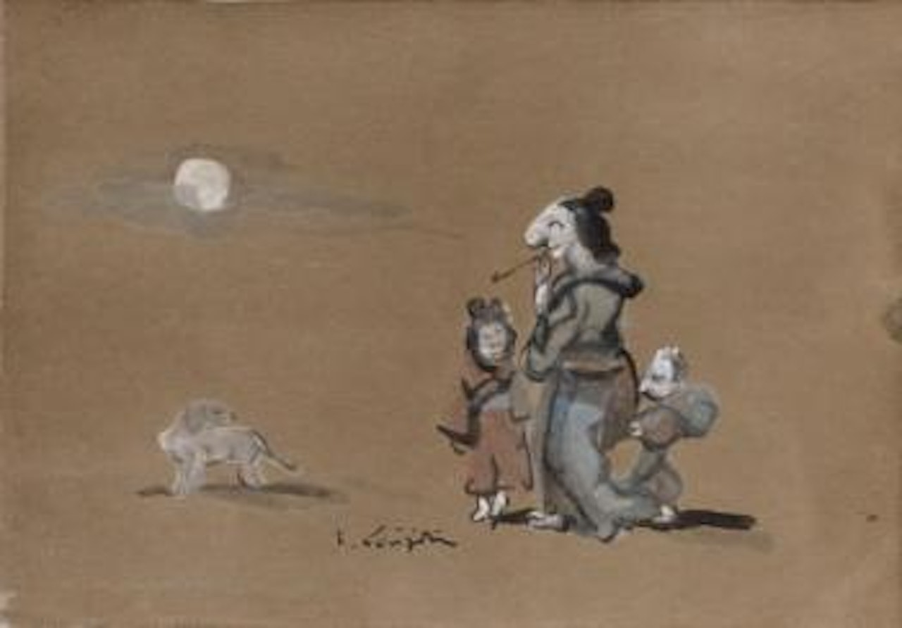 La promenade au clair de lune by Leonard Tsuguharu Foujita