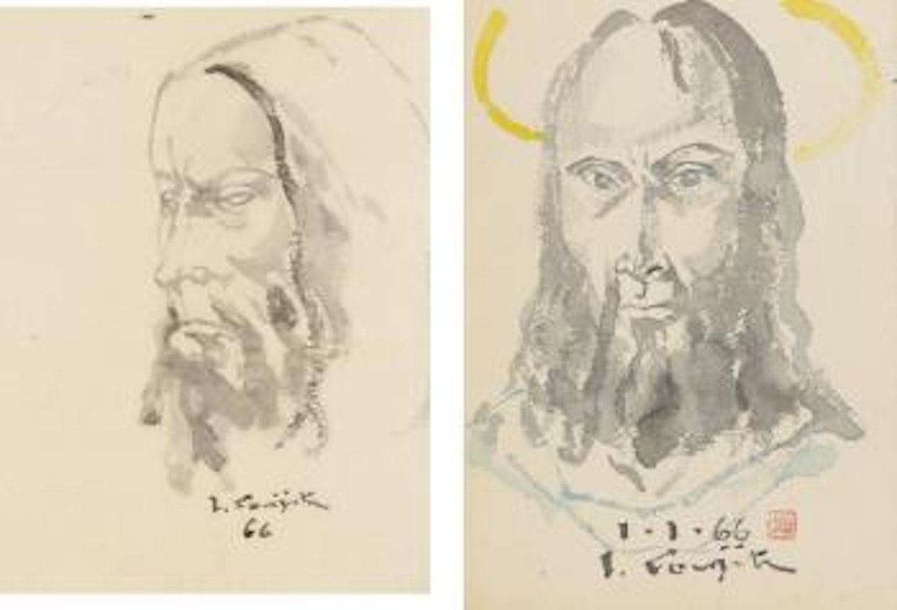 Le Christ. Christ Aureole by Leonard Tsuguharu Foujita