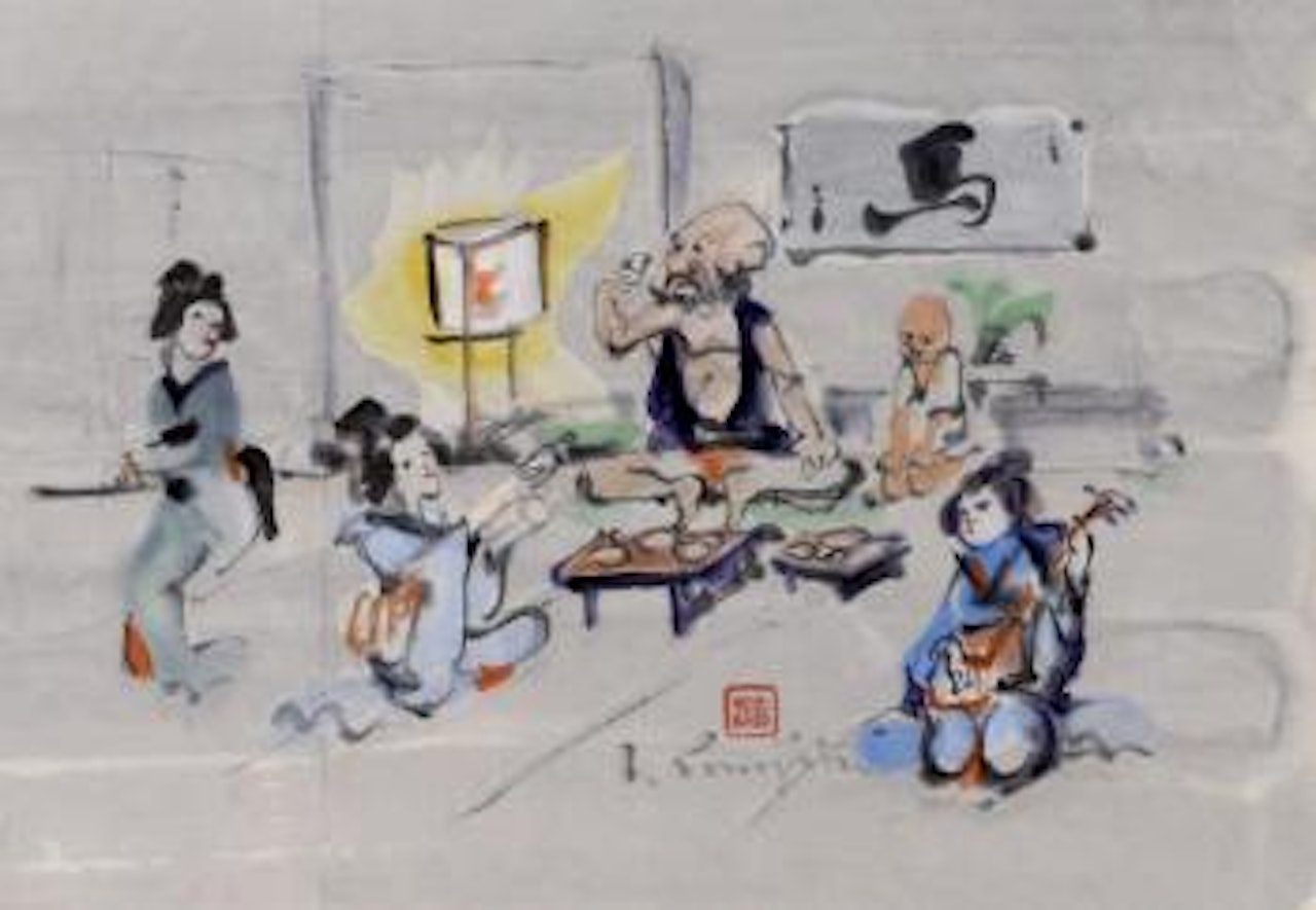 Le diner japonais by Leonard Tsuguharu Foujita