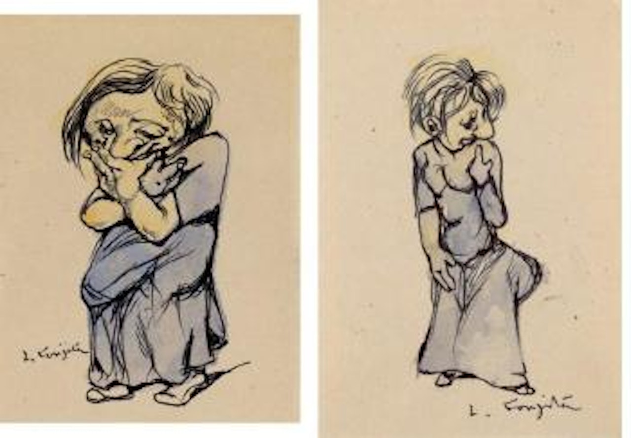 La coquette. Espièglerie by Leonard Tsuguharu Foujita