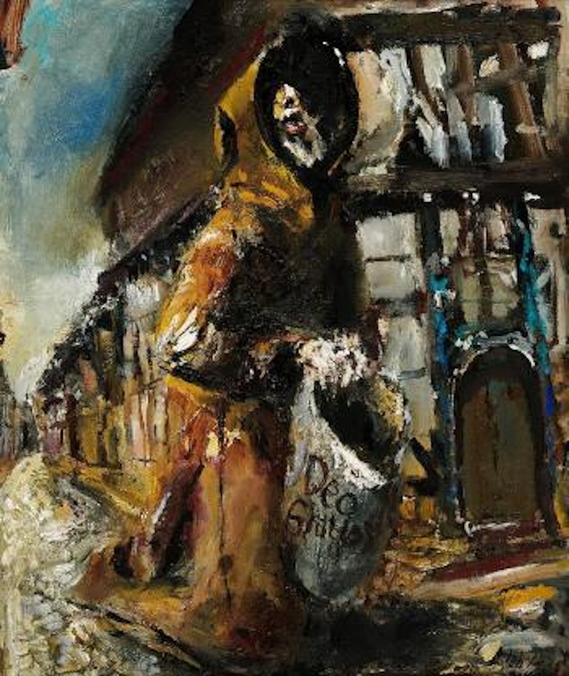 Der Bettelmönch Vor Dem Mönchehaus by Bernhard Heisig