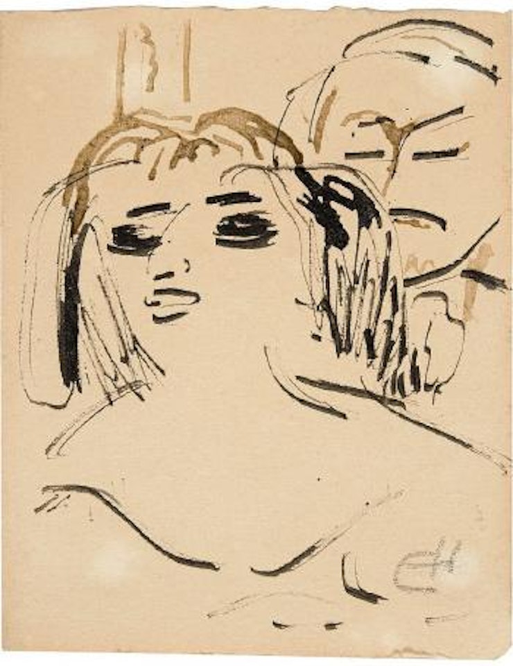 o.T. (Zwei Köpfe) by Erich Heckel