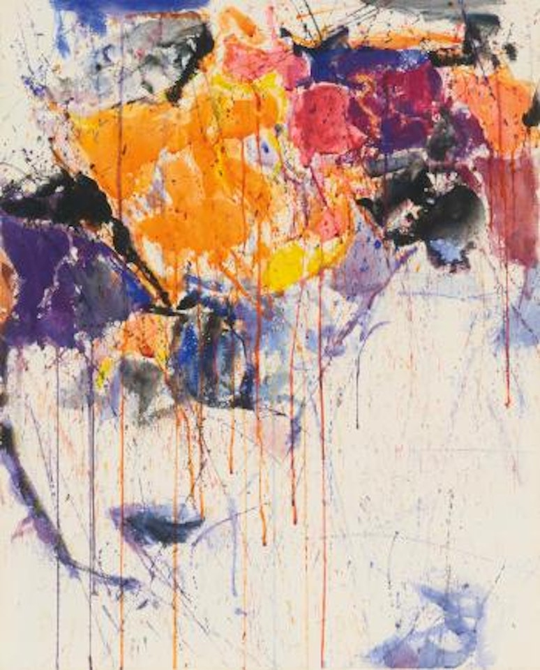 Abstract In Blue And Orange by Sam Francis