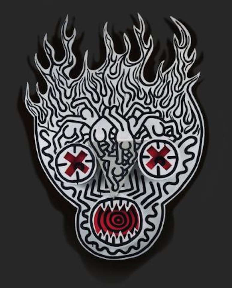 Untitled (Burning Skull) by Keith Haring