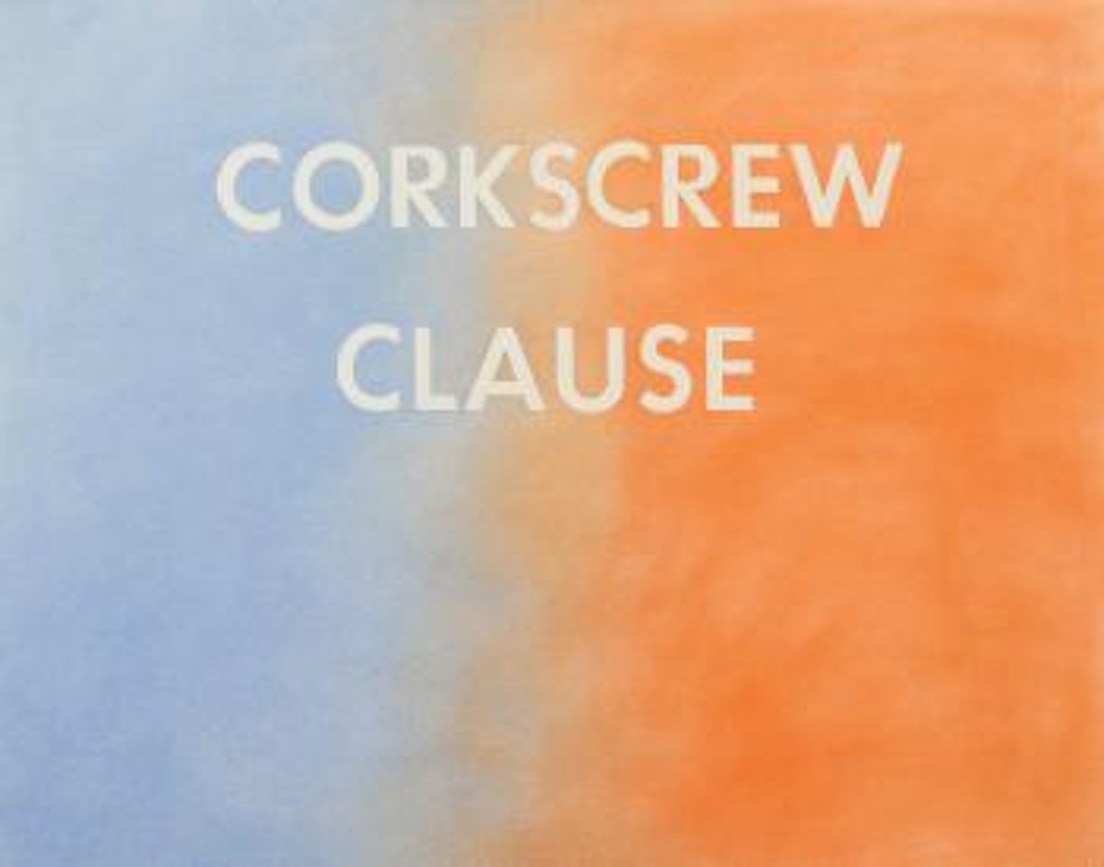 Corkscrew Clause by Ed Ruscha