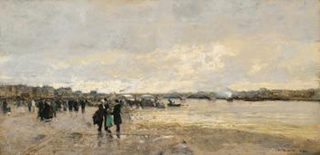 Les Bords De La Seine Près Du Pont De Bercy by Luigi Loir