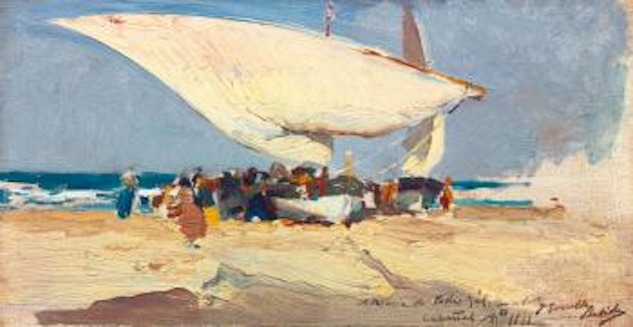 La Llegada De La Pesca Playa De Valencia (The Return Of The Catch Valencia Beach) by Joaquin Sorolla Y Bastida
