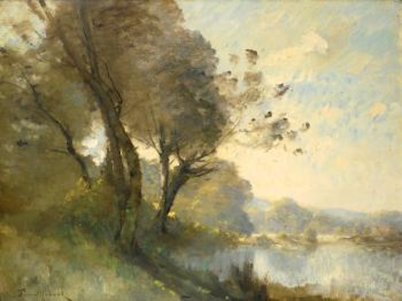 Barrage En Ruine Sur La Vienne by Paul Désiré Trouillebert