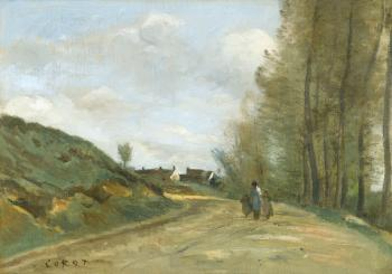 La Route De Gouvieux, Près De Chantilly by Jean Baptiste Camille Corot