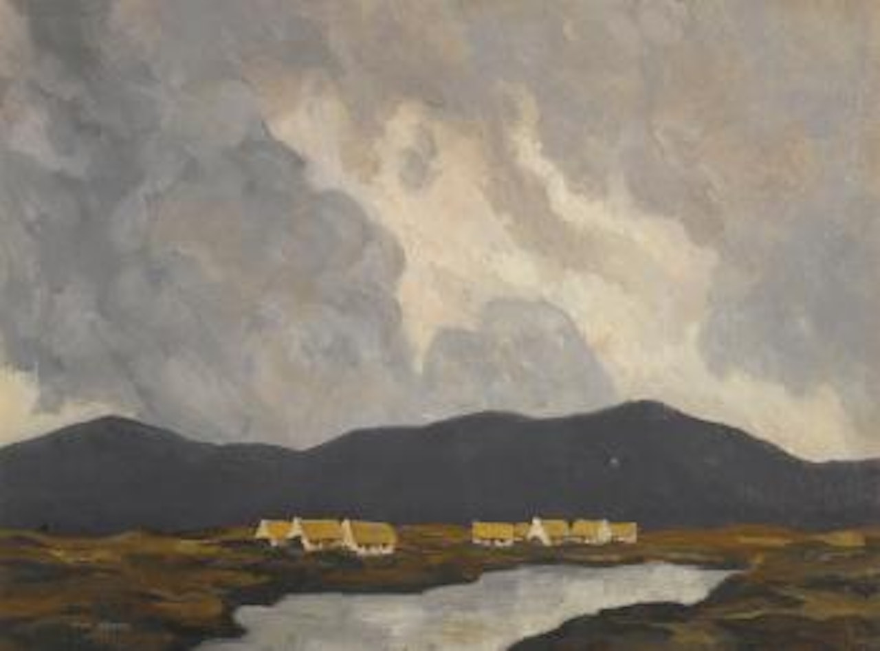 Cottages By A Lake by Paul Henry