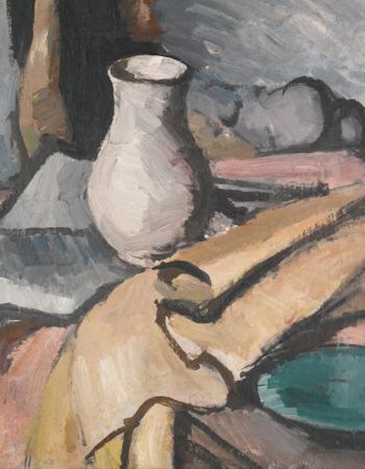 Still Life With A White Vase by Samuel John Peploe