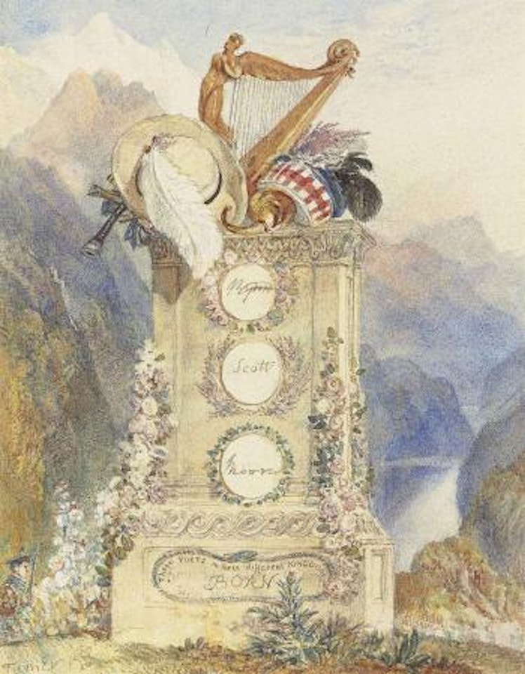 The Memorial to Byron, Scott and Moore by Joseph Mallord William Turner