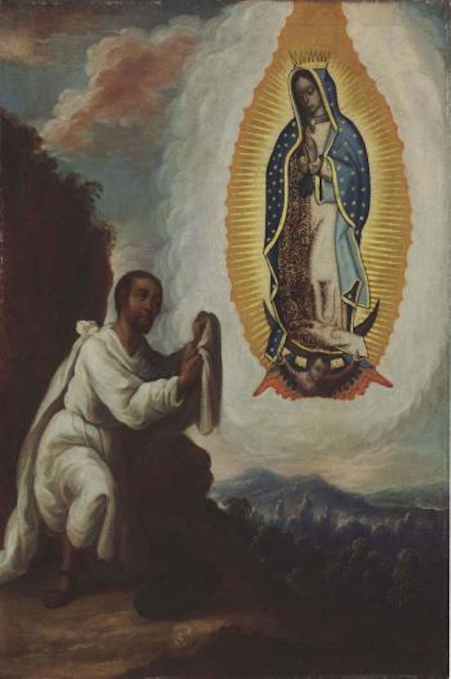 Aparición de la Virgen de Guadalupe al Indio Juan Diego by Mexican School