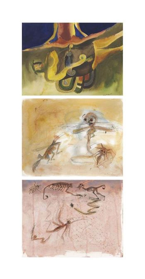 a.) Figuras; b.) Serie Insectario II, 21 (double-sided work); c.) Serie Insectario II, 44 (double-sided work) by Francisco Toledo