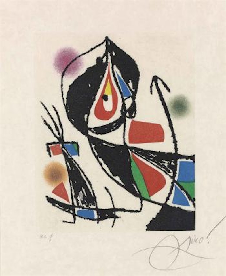 Le Marteau sans Maître, one plate (cf. Dupin 964; cf. Cramer books 216) by Joan Miró