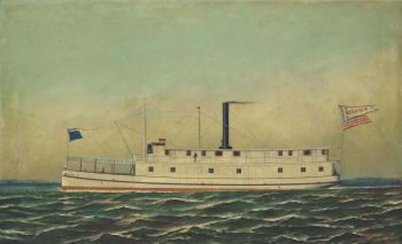 The screw steamer Raleigh of the American Towing Company, Baltimore by Antonio Jacobsen
