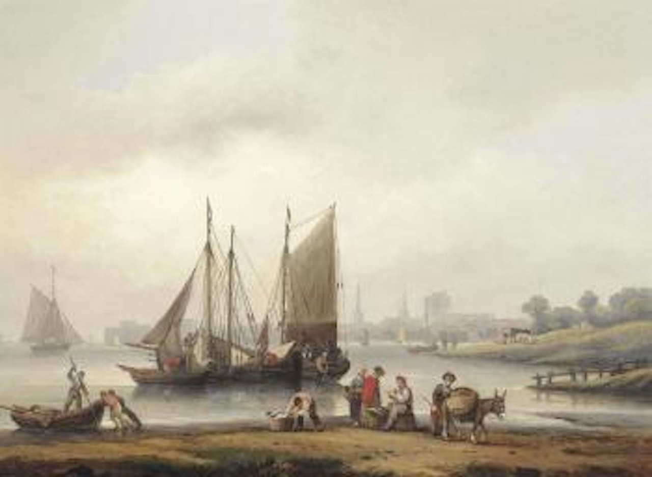View of Southampton from the east across the River Itchen by Thomas Luny