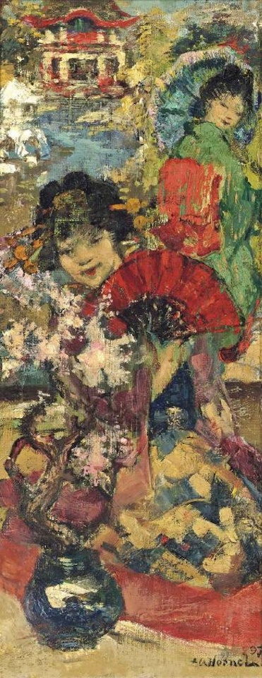 In a Japanese Garden by Edward Atkinson Hornel