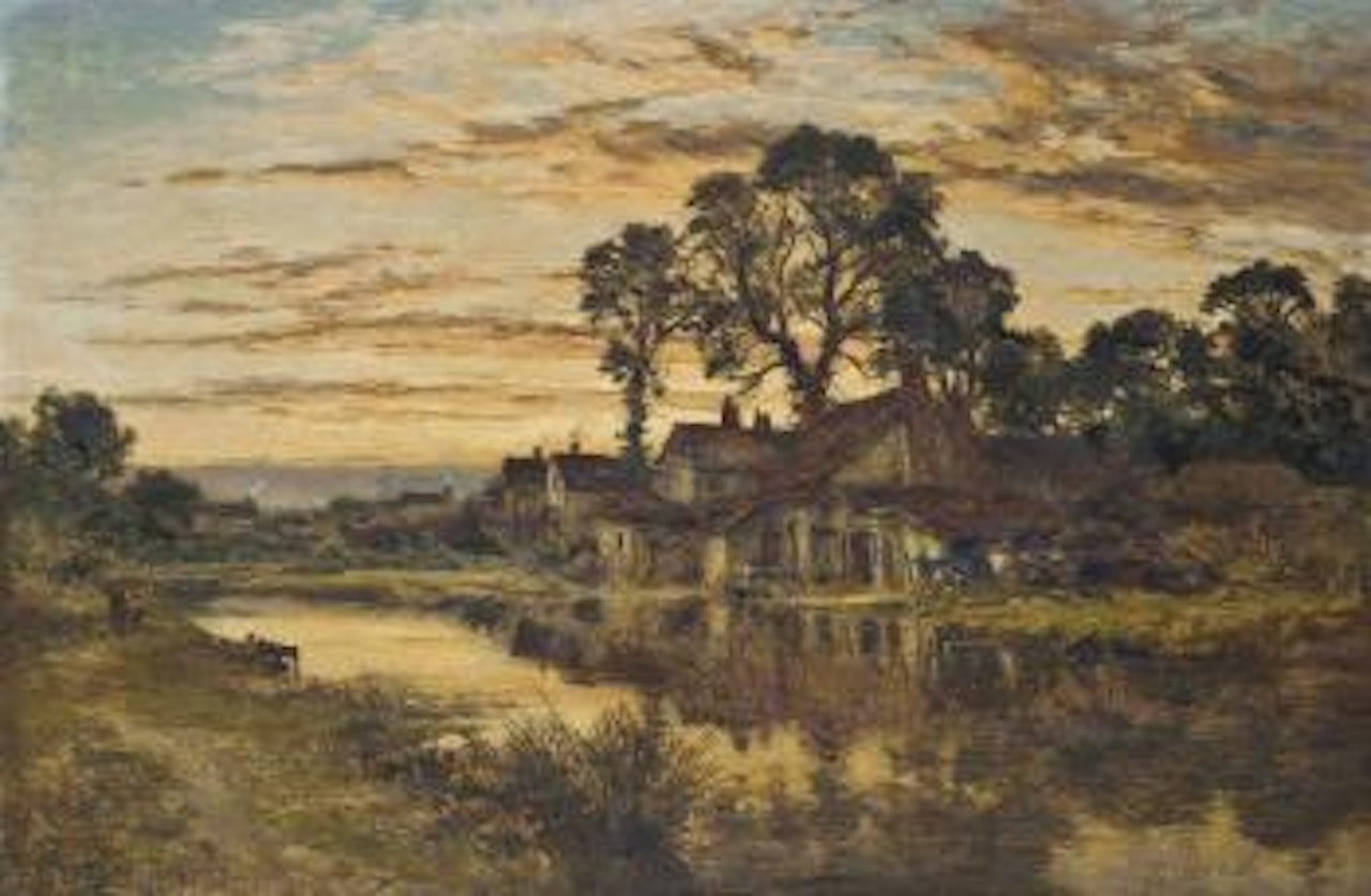 The Tillingbourne stream, Surrey by Benjamin Williams Leader