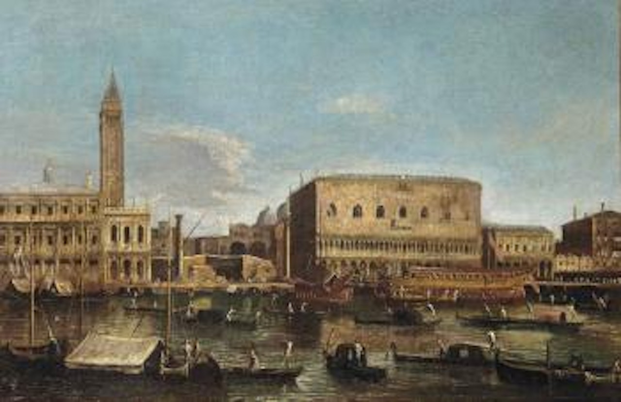 The Molo, Venice, from the Bacino di San Marco, with the Bucintoro before the Doge's Palace by Apollonio Domenichini