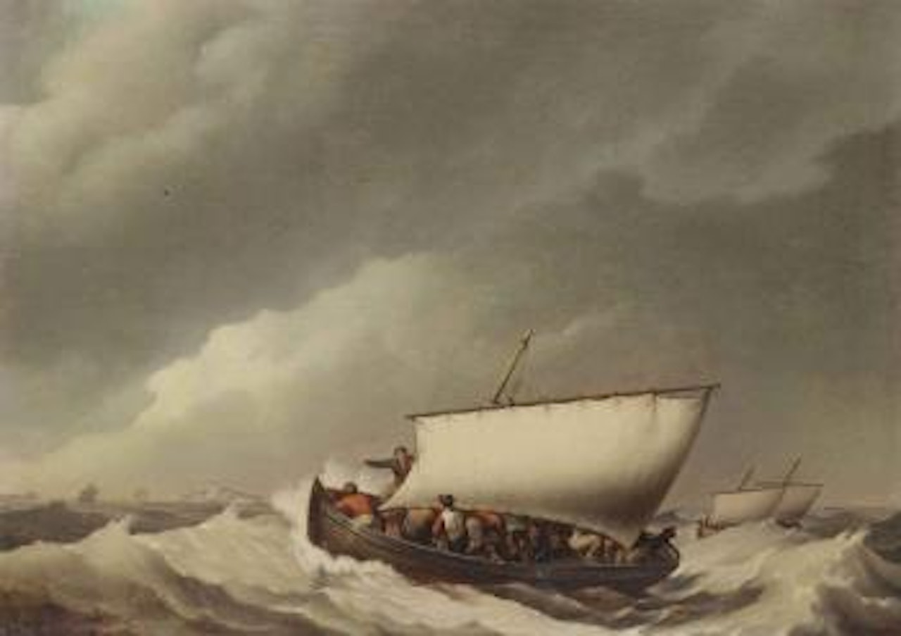 The coast nearby by Jan Hermanus Koekkoek