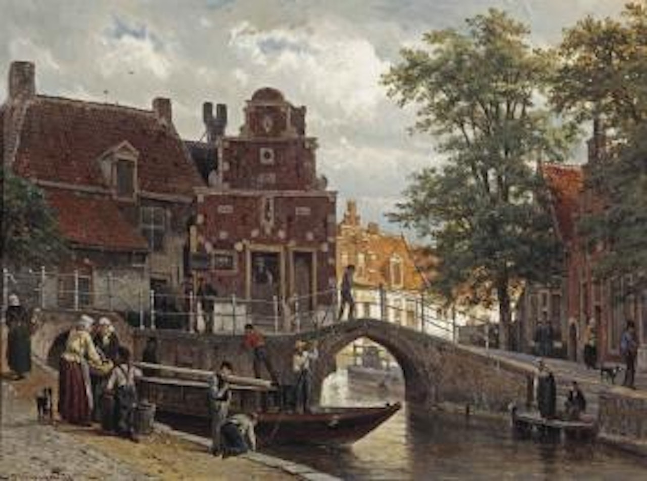 The Korendragershuisje, Franeker by Cornelis Springer