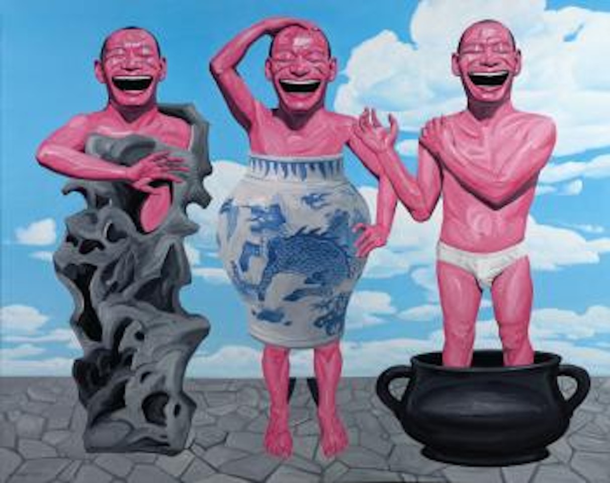 Three Beauties by Yue Minjun