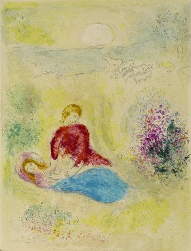L'Arondelle, pl. 12, from Daphne and Chloé (M. 319; C. bk. 46) by Marc Chagall