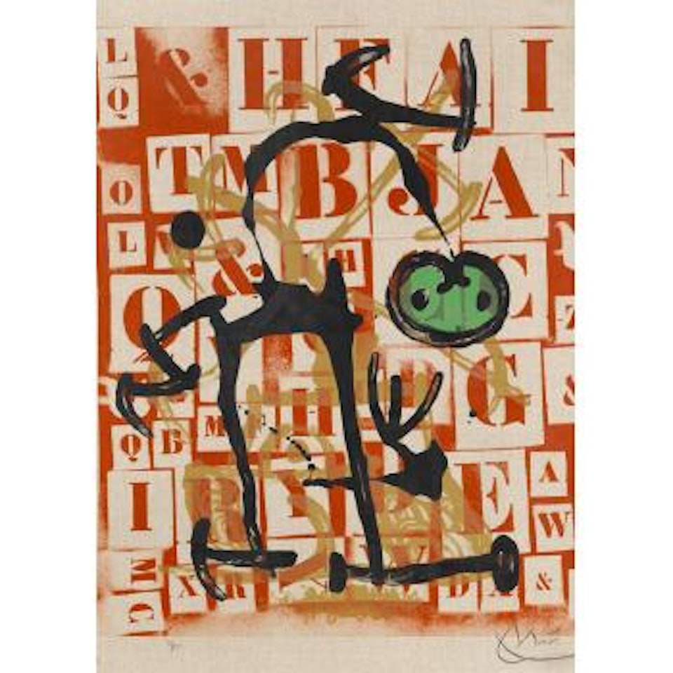 Le Lettré - vert (M. 615) by Joan Miró