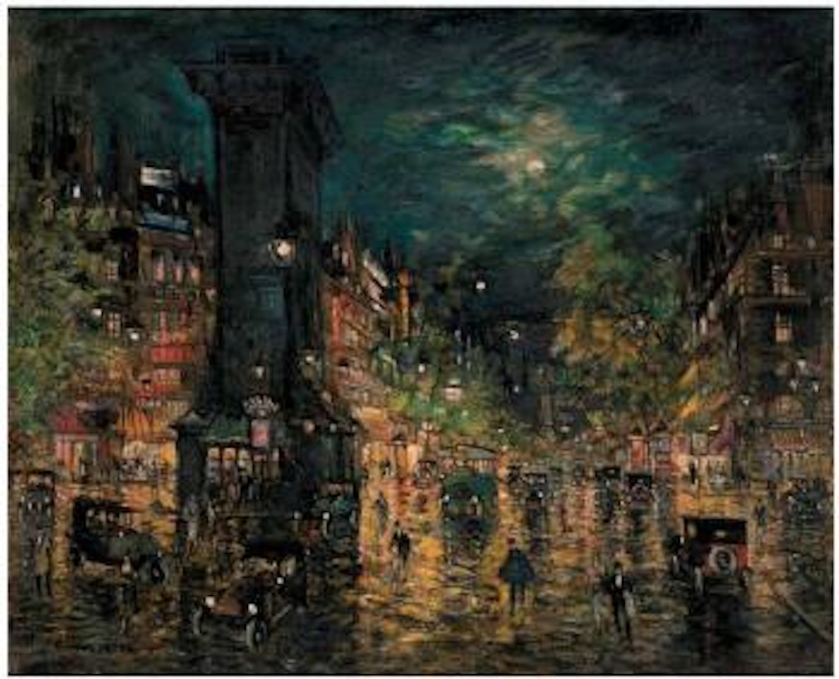 Paris Boulevard at Night by Konstantin Alekseevich Korovin