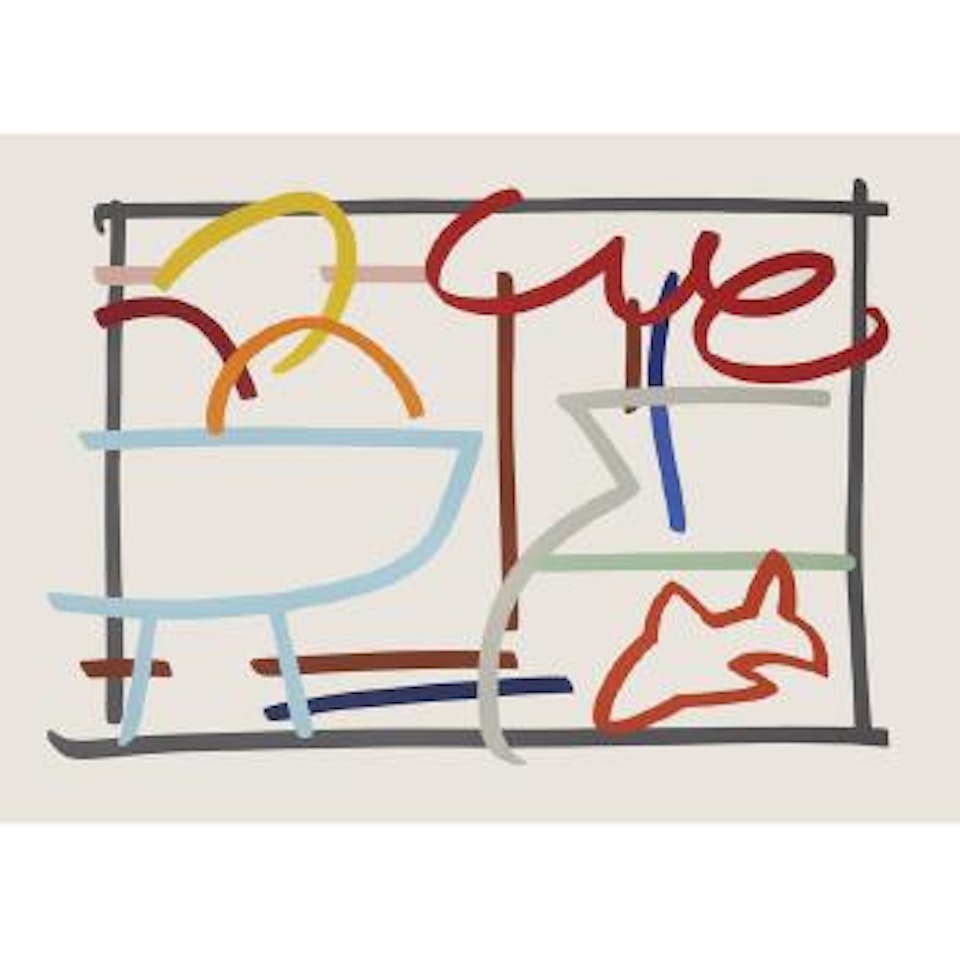Fast Sketch Still Life with Fruit and Goldfish by Tom Wesselmann