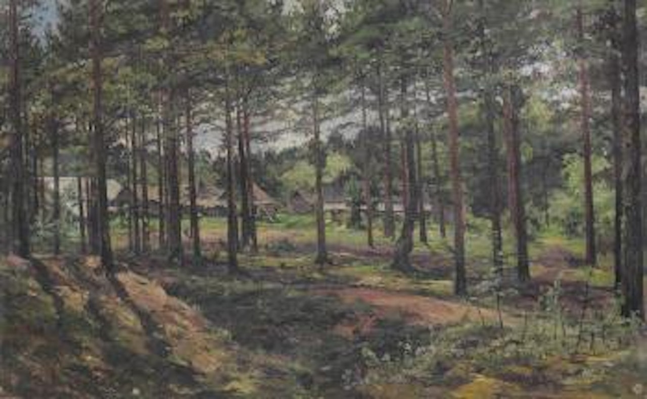 Forest enclave with cottages by Vladimir Makovsky