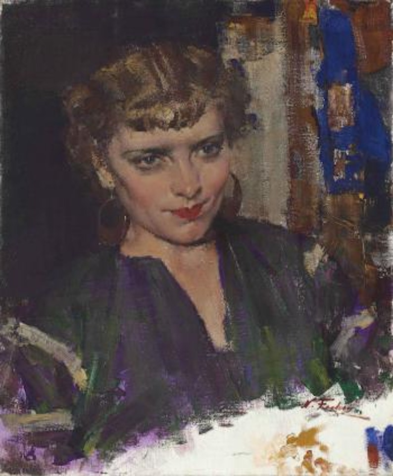 Portrait of Marucia, a Russian singer by Nicolai Fechin