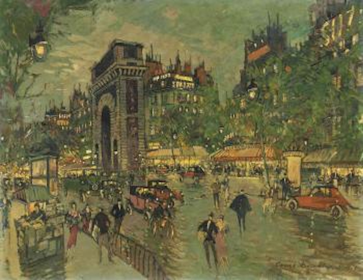 Porte St Martin, Grands Boulevards, Paris by Konstantin Alekseevich Korovin