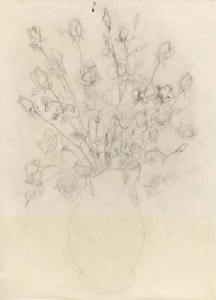 Roses dans un vase by Leonard Tsuguharu Foujita