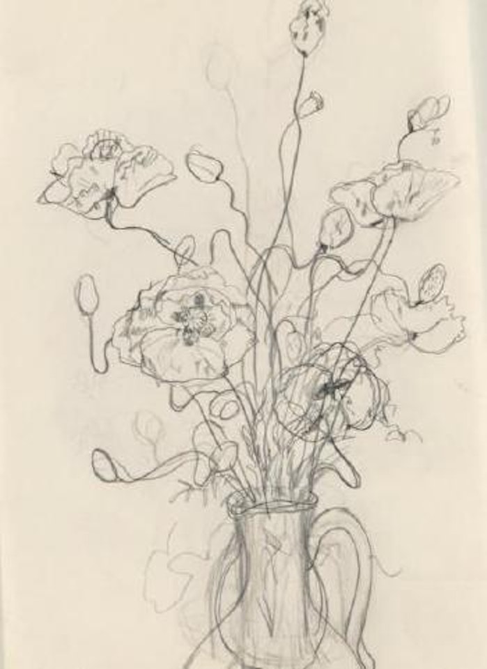 Fleurs sauvages dans un vase by Leonard Tsuguharu Foujita